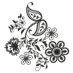 Jacobean Black 02(Md) machine embroidery designs