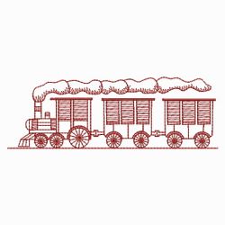 Redwork Trains(Md) machine embroidery designs