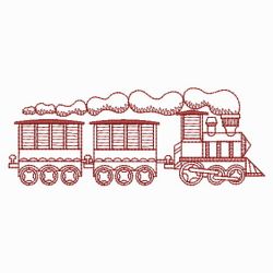 Redwork Trains 08(Lg) machine embroidery designs