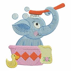 Bathtime Elephants 06 machine embroidery designs