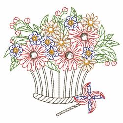 Vintage Patriotic Baskets 09(Lg) machine embroidery designs