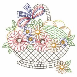 Vintage Patriotic Baskets 10(Md) machine embroidery designs