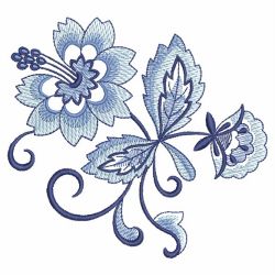 Blue Jacobean 05(Md) machine embroidery designs