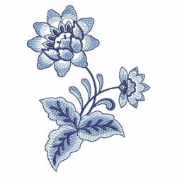 Blue Jacobean 07(Md) machine embroidery designs