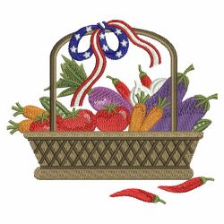 Heirloom Patriotic Baskets 01(Sm) machine embroidery designs