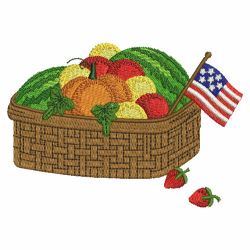 Heirloom Patriotic Baskets 03(Sm) machine embroidery designs