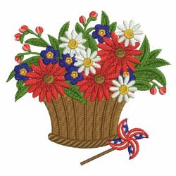 Heirloom Patriotic Baskets 09(Lg) machine embroidery designs