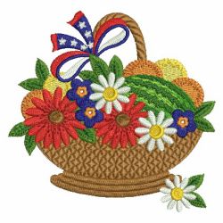 Heirloom Patriotic Baskets 10(Sm) machine embroidery designs