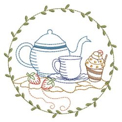 Vintage Tea Set 06(Lg) machine embroidery designs