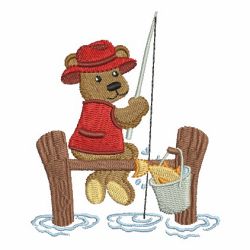 Fishing Bears 04 machine embroidery designs