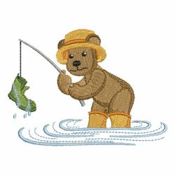 Fishing Bears 07 machine embroidery designs