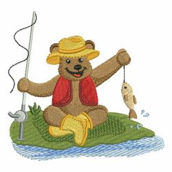 Fishing Bears 08 machine embroidery designs