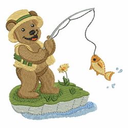 Fishing Bears 09 machine embroidery designs