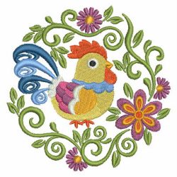 Country Roosters 04 machine embroidery designs