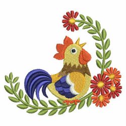 Country Roosters 07 machine embroidery designs