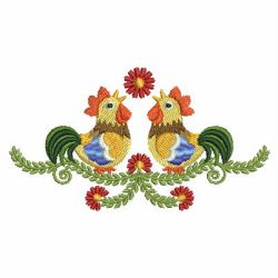 Country Roosters 10 machine embroidery designs