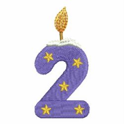 Birthday Number Candles 02 machine embroidery designs