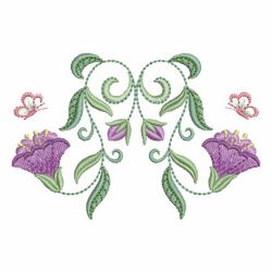 Purple Floral 01 machine embroidery designs