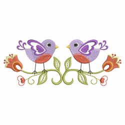 Floral Birds Border(Md) machine embroidery designs