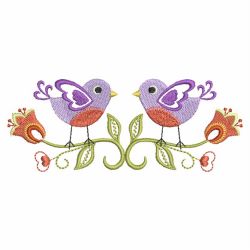 Floral Birds Border(Md) machine embroidery designs