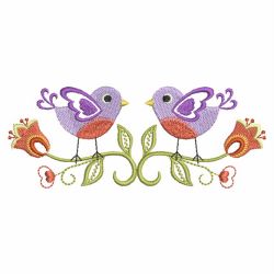 Floral Birds Border 01(Lg) machine embroidery designs