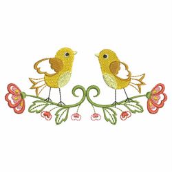 Floral Birds Border 07(Sm) machine embroidery designs