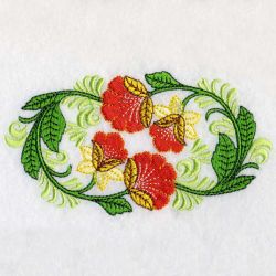 Jacobean Flowers 02 machine embroidery designs