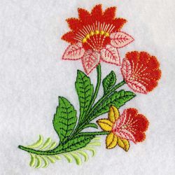 Jacobean Flowers 03 machine embroidery designs