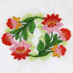 Jacobean Flowers 04 machine embroidery designs