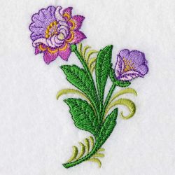 Jacobean Flowers 07 machine embroidery designs