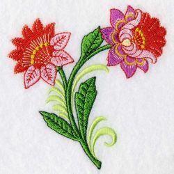 Jacobean Flowers 11 machine embroidery designs
