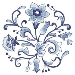 Blue Jacobean Circle(Md) machine embroidery designs