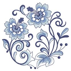 Blue Jacobean Circle 02(Md) machine embroidery designs