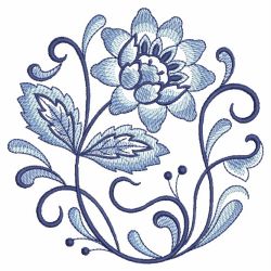 Blue Jacobean Circle 03(Lg) machine embroidery designs