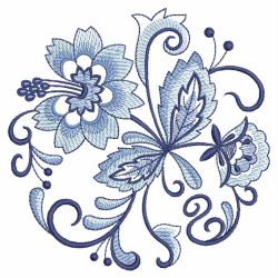 Blue Jacobean Circle 05(Lg) machine embroidery designs