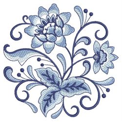 Blue Jacobean Circle 07(Sm) machine embroidery designs