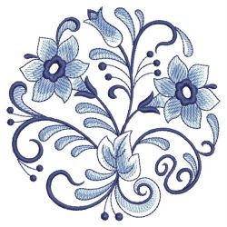 Blue Jacobean Circle 09(Md) machine embroidery designs