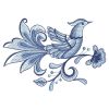 Blue Jacobean Birds 08(Sm)