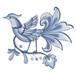 Blue Jacobean Birds 07(Lg)