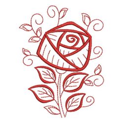 Redwork Roses 02(Md) machine embroidery designs