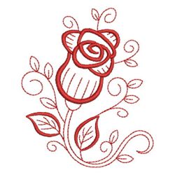 Redwork Roses 03(Sm) machine embroidery designs