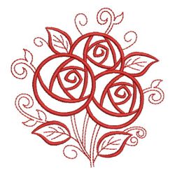 Redwork Roses 05(Lg) machine embroidery designs