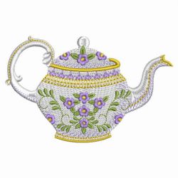 Antique Tea Set 06 machine embroidery designs