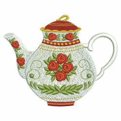 Antique Tea Set 09 machine embroidery designs