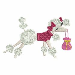 Fashion Poodles 02 machine embroidery designs