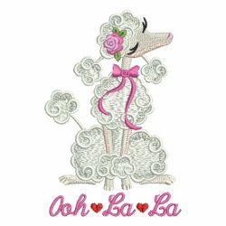 Fashion Poodles 05 machine embroidery designs