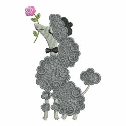 Fashion Poodles 07 machine embroidery designs