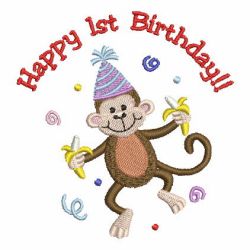 Happy 1st Birthday 01 machine embroidery designs