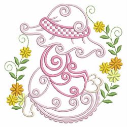Curly Sunbonnets(Md) machine embroidery designs