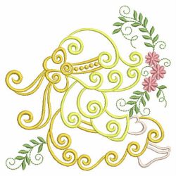 Curly Sunbonnets 04(Md) machine embroidery designs